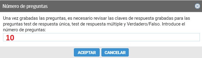 Número de veces que se desea replicar la pregunta