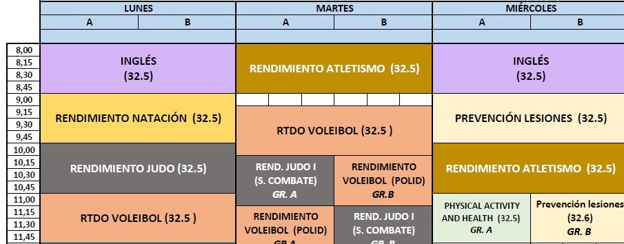 HORARIOS