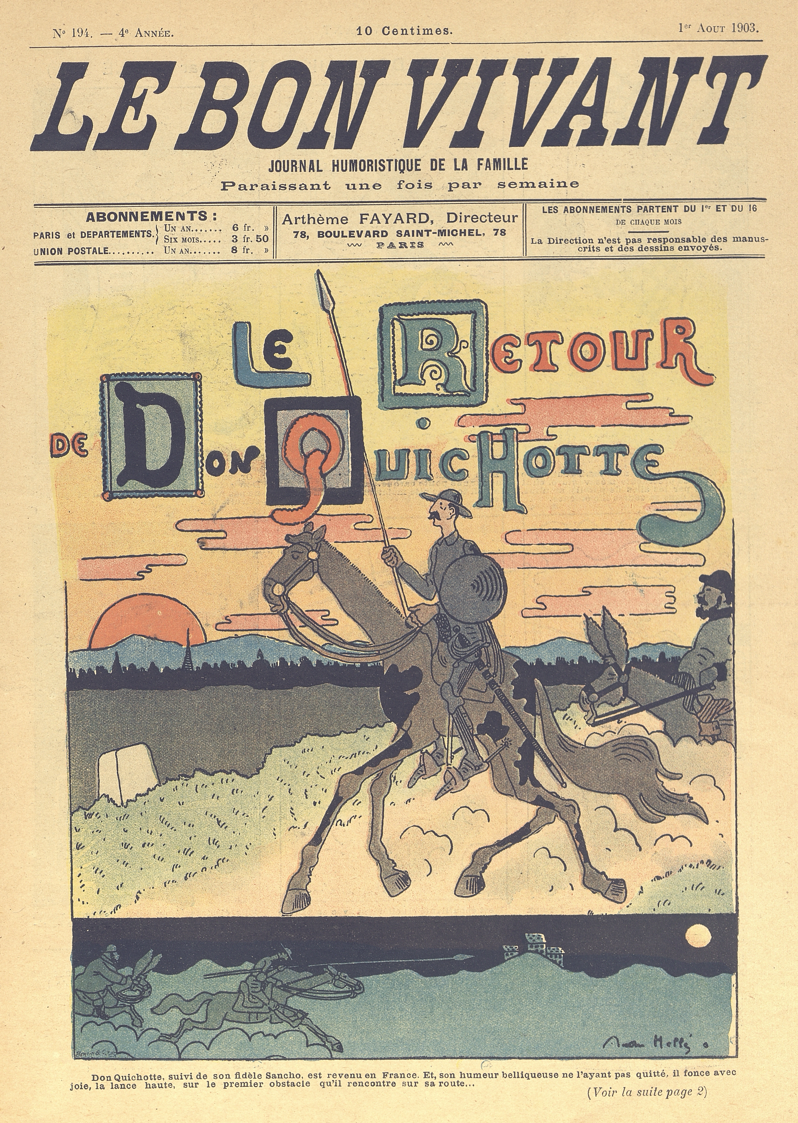  Le retour de Don Quichotte, portada