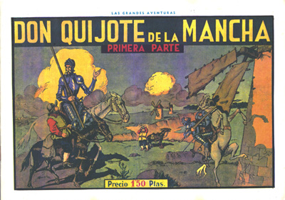 El ejemplar del CELM de este título se trata de una reproducción facsímil de la original. Este título es el más antiguo de los publicados en España, refiriéndonos a adaptaciones en tebeo de Don Quijote como título independieDon Quijote de La Mancha / [Torrent]. -- [S.l. : s.n., s.a]. -- 2 v., 16 p. : il. col. y b/n ; 17x24 cm.. -- (Las grandes aventuras; [18-19]). -- Reprod. facs. de la ed. de: Barcelona: Hispano Americana de Ediciones, [1940] Don Quijote de La Mancha / [Torrent]. -- [S.l. : s.n., s.a]. -- 2 v., 16 p. : il. col. y b/n ; 17x24 cm.. -- (Las grandes aventuras; [18-19]). -- Reprod. facs. de la ed. de: Barcelona: Hispano Americana de Ediciones, [1940] nte y no publicado dentro de revistas de contenido variado.