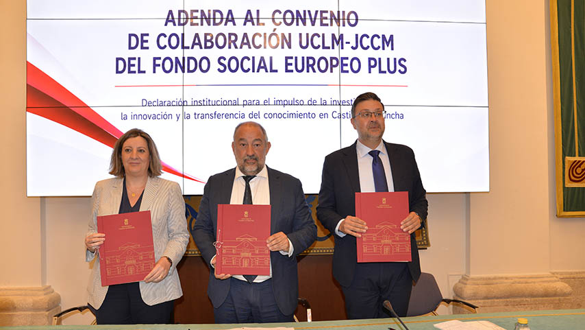 Firma de la adenda al convenio entre la UCLM y la Consejería de Economía relativo al FSE+.